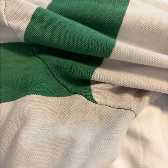 Polo by Ralph Lauren Green & White Striped Rugby with Navy Embroidered Crest - Picture 6 of 9
